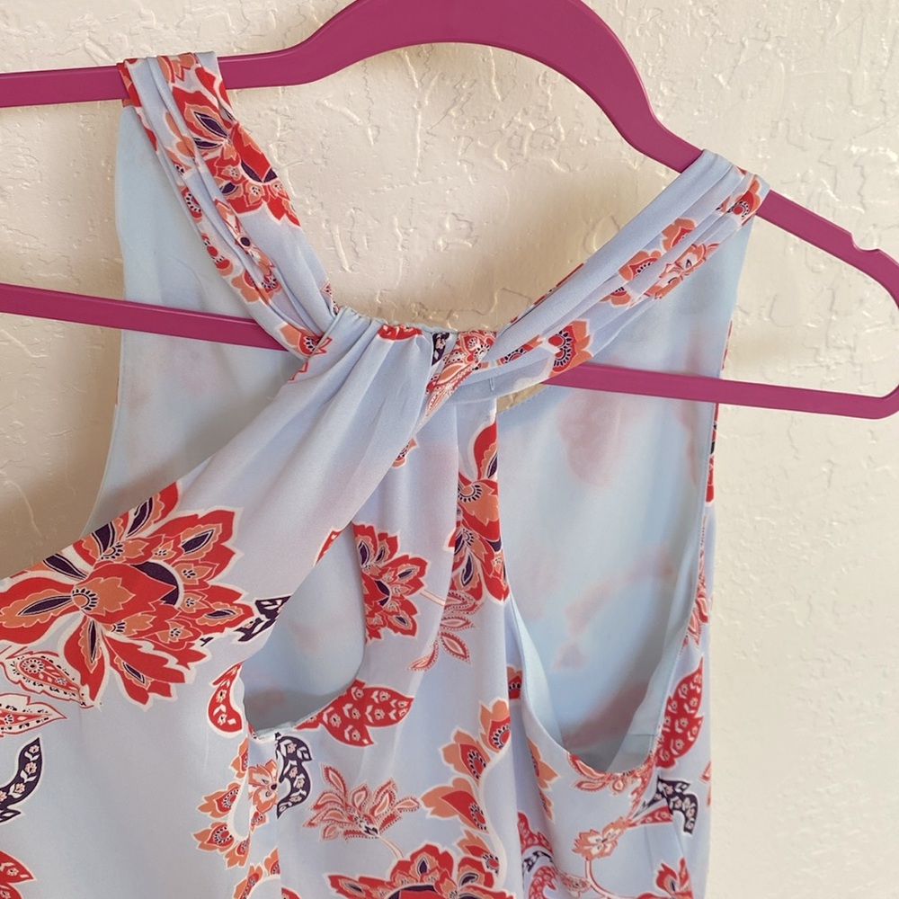 Emma & Olivia Floral Paisley Chiffon Sleeveless Top - Picture 4 of 6